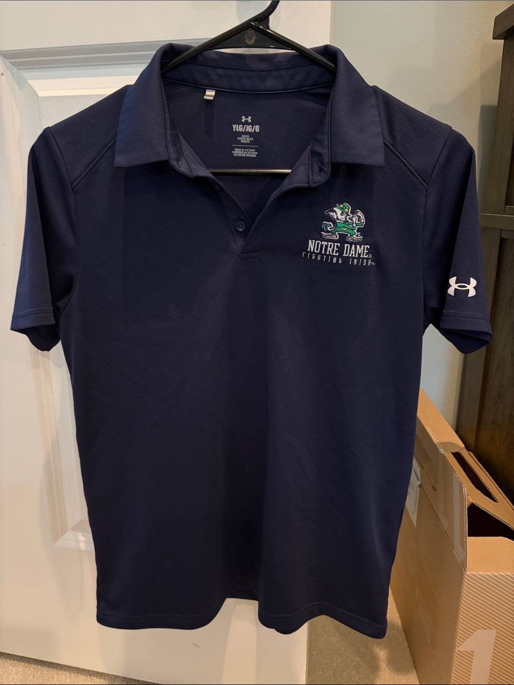 Under Armour Navy Notre Dame Fighting Irish Polo
